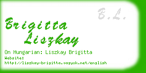 brigitta liszkay business card